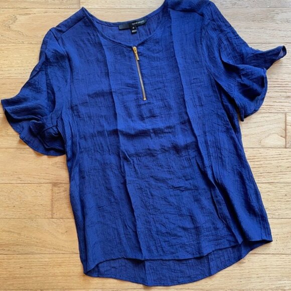 Harve Bernard short sleeve blue top size medium - Picture 2 of 6